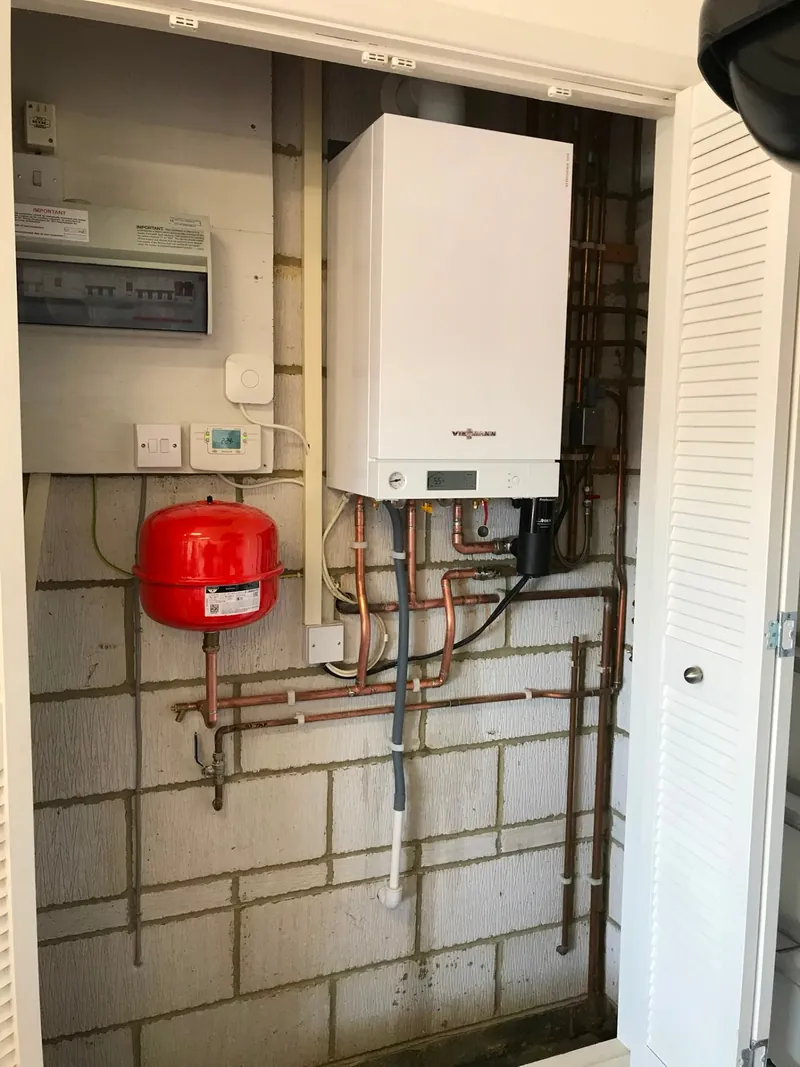 Viessmann boiler with expansion vessel and heating controls